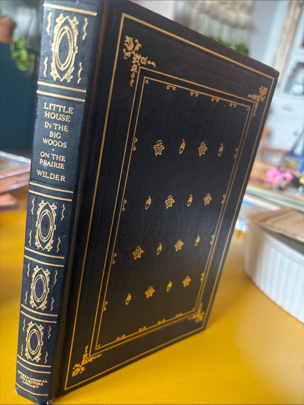 Little House in the big woods Leather-Bound Book — Black & Gold